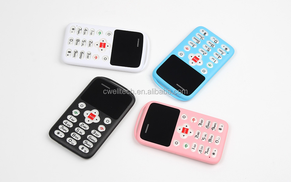 0.96 Inch MTK6261M SOS Function Card size thin China kids mini mobile AEKU M9 cell phone