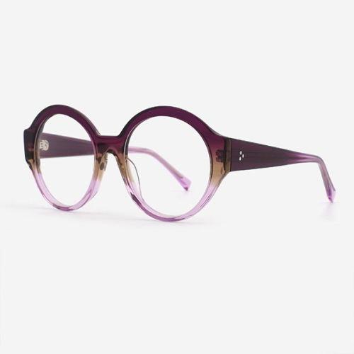 Round bevel Elegant Female Optical Frames 23A3036