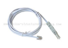 2 pole test cord with 6P2C plug