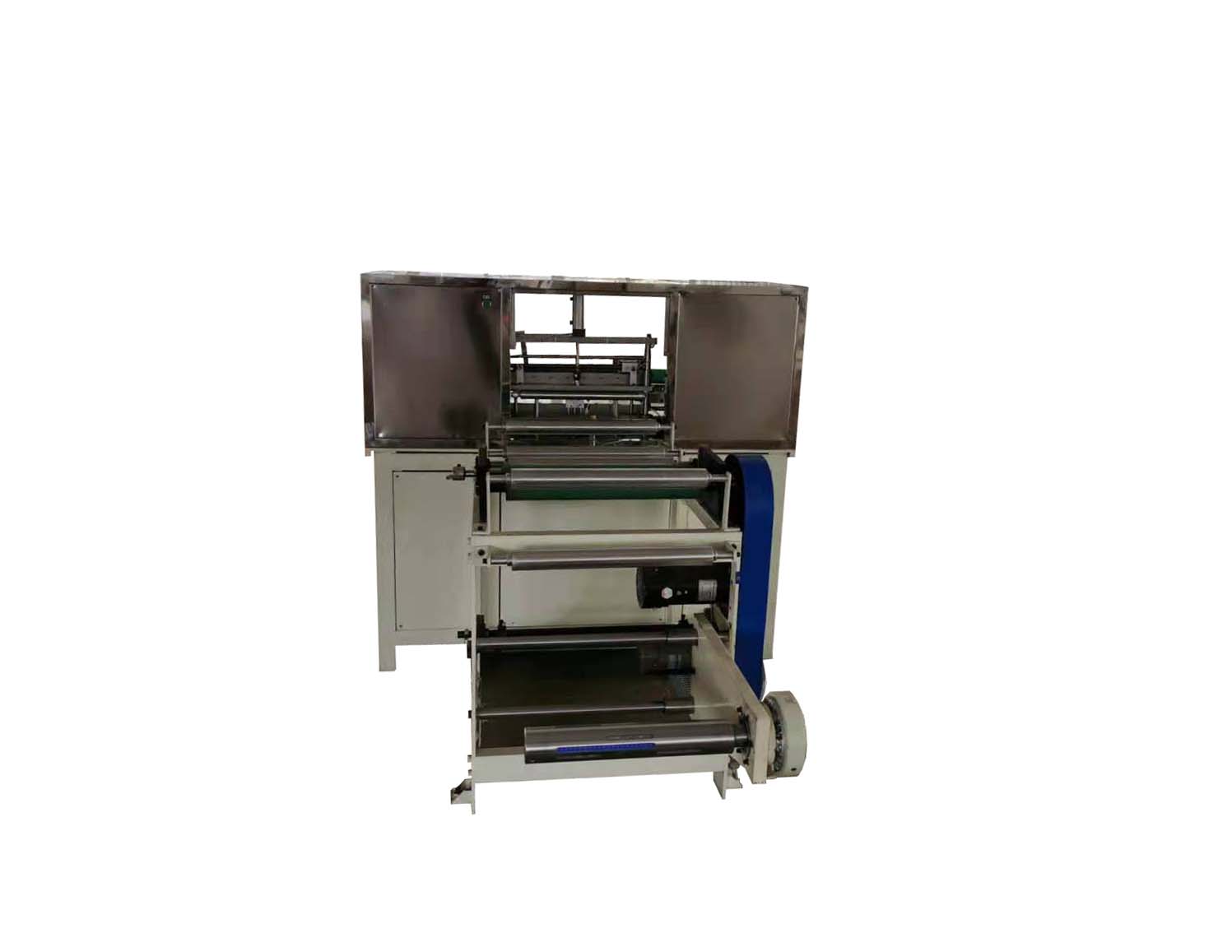 Automatic folding disposable plastic tablecloth machine rewinder