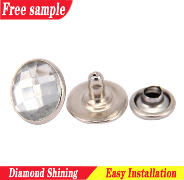 Decorative Rivet Rhinestone metal rhinestone button