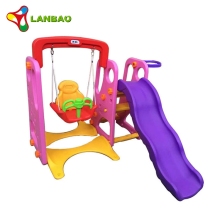 3-in-1 Sports Plastic Toy Swing and Slide Combination Set for Babies