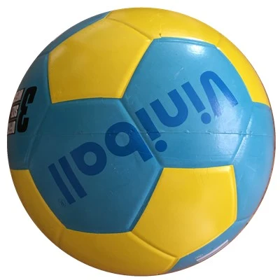Two Colors Blue Yellow Rubber Football Sports