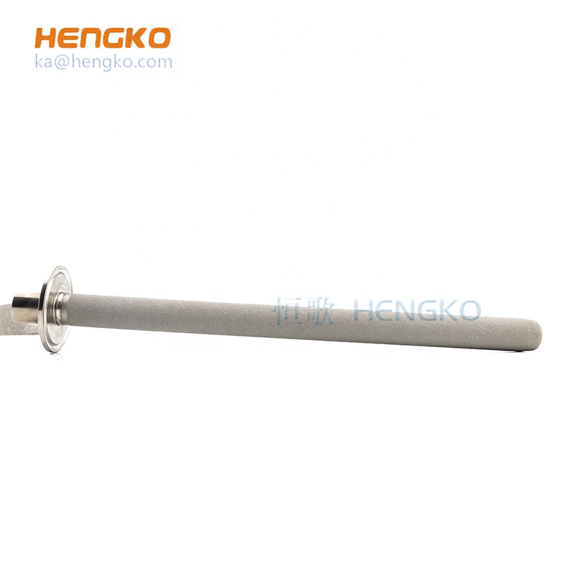 HENGKO High Quality Stainless Steel Powder 1.5  inch 2 um Tri clamp fitting air Stone Aeration Diffusion Stone