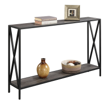Modern Rustic Contemporary Metal and Wooden Console Tables for Living Room and Entryway