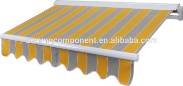 Automatic alum retractable half cassette awning