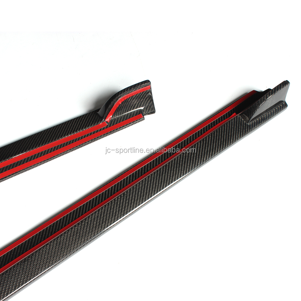 Carbon Fiber Car Side Skirts for VW Polo Hatchback 15-16