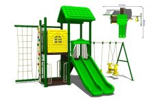 Childrens Commercial Plastic Steel Playground Swing Sets Kit For Amusement Park