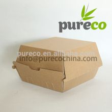 recyclable fluted kraft paper burger boxes