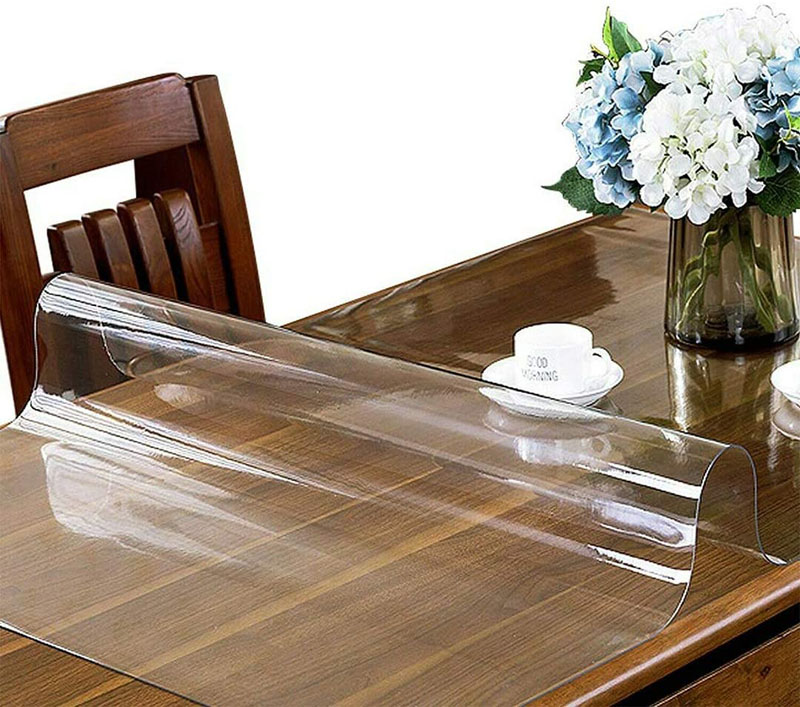 2MM Thick Custom Multisize Clear PVC Table Cover Protector Vinyl Non-Slip Desk Pad Tablecloth Protector