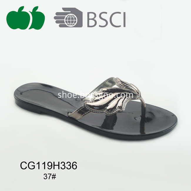 Hot Sale Flat Woman Plastic Slippers