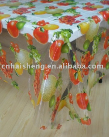 Printed Transparent PVC tablecloth