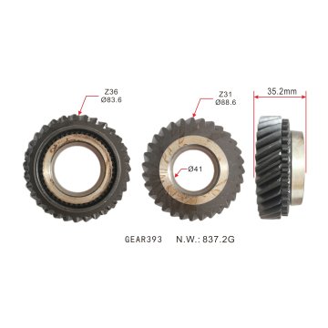 Auto Parts Transmission Synchronizer Gear untuk Isuzu