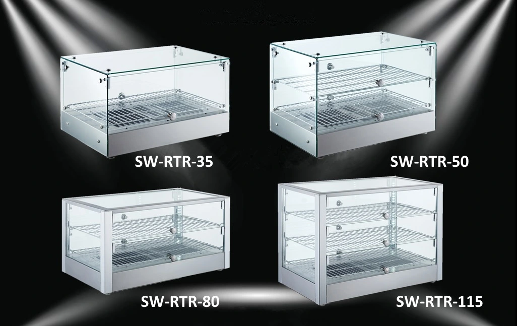 Squarely Food Display Warmer Counter Cabinet Showcase