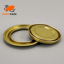 Lid/ring/bottom components for round tin can