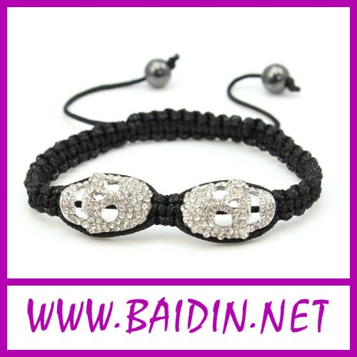 diamond skull shamballa ball bracelets