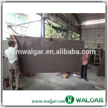 Man-made Quartz Pure Color Dark Brown Artifical Quartz Slab