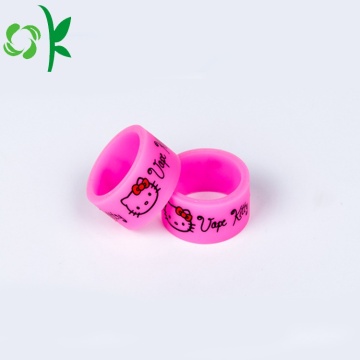 Printed Diamond Ring Customized Logo Silicone Wedding Ring