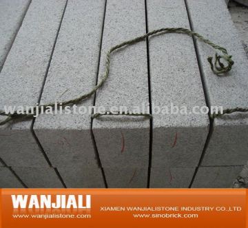 Grey granite kerbs