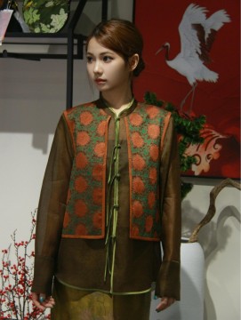 dark brown silk blouse