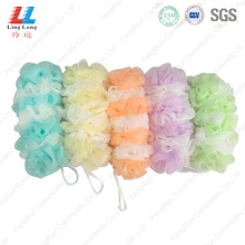 Light color long bath sponge ball