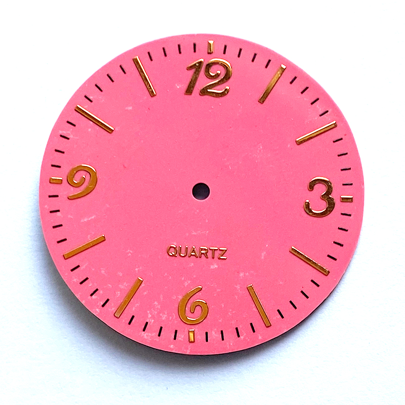 Pink Color Gem Stone Dial For Watch