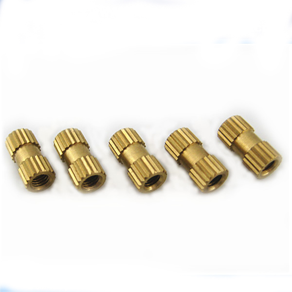 Knurling decorative round insert brass nuts