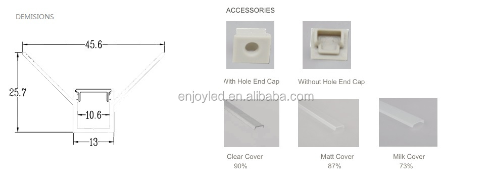 Architectural Gypsum Ceiling Wall Alu Led Channel Light Tile Trim Profile ,drywall led profile