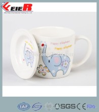 FE141117-12 ceramic coffee mug with 17.9% EU duty, elephant mug with cover