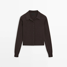 Women's 100% wool knitted cardigan