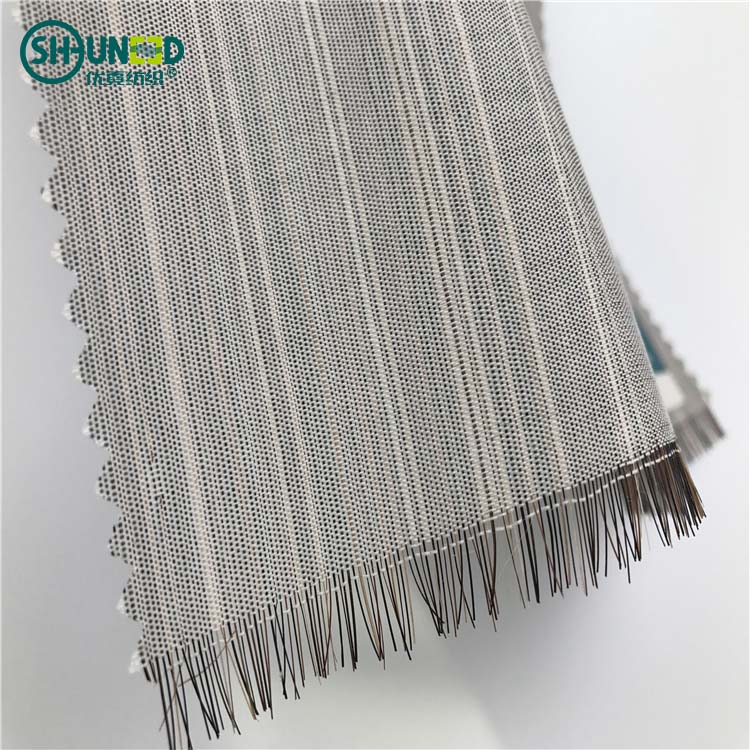 Good quality horse tail woven interlining and fabric for suits and jackets