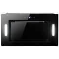 90cm Black Glass Canopy Cooker Hood