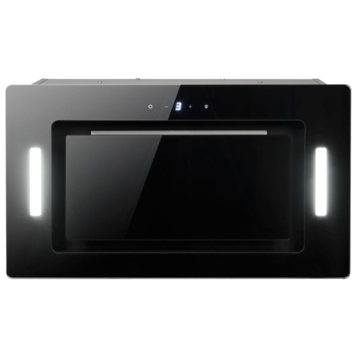 90cm Black Glass Canopy Cooker Hood