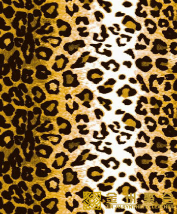 leopard pattern PU embossed fake leather synthetic leather