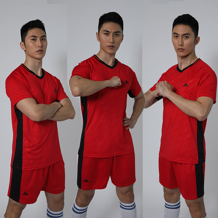 Terbaik Jual Football Shirt Polyester Sportswear Pria Soccer Uniform Set untuk Tim