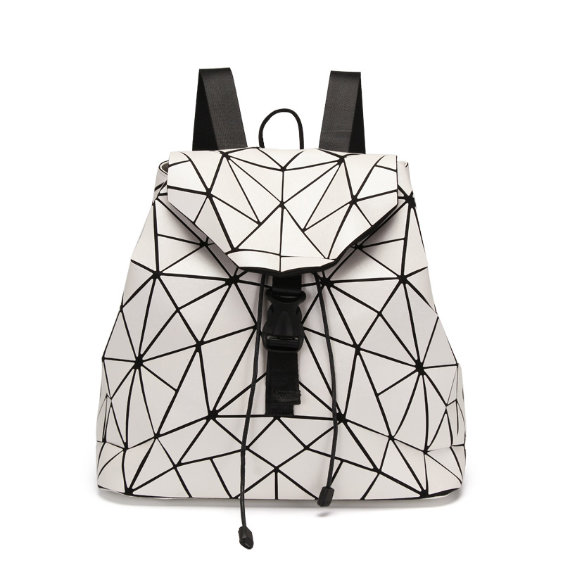 Geometric foldbale noctilucent silk fabrics laptop bag
