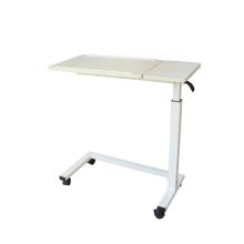 Medical bedside table with casters