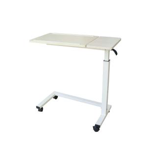 Medical bedside table with casters