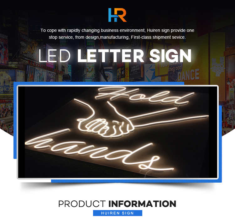 Factory wholesale waterproof flexible led neon light sign custom illuminated letter