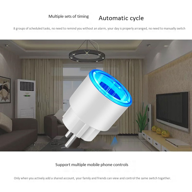 Smart Life EU Plug WiFi Control smart Socket Power Metering Timing switch 10A 3680W Voice Control work with Alexa Google IFTTT