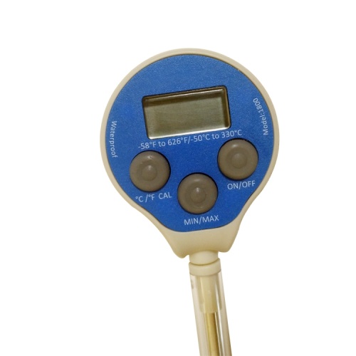 หน้ากลมความแม่นยำสูง + -0.5c Digital Food Thermometer Probe Thermometer พร้อมฝาปิด