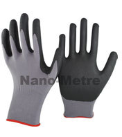 NMSAFETY 13 gauge polyester liner black nitrile gloves industrial work gloves