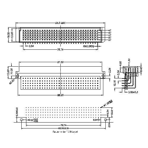 DMR-XX-XXX-502 DIN41612 Right Angle Plug Type E Solder 160 Positions