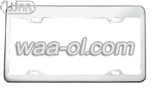 chrome steel deluxe license plate frame