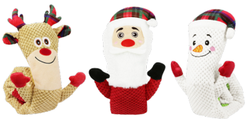 Christmas Squeaky Dog Toys, Plush Dog Toys,Interactive Dog Puzzle Toys ,Interactive Plush Dog Chew Toys