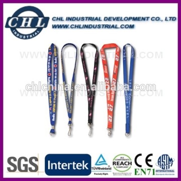 Promotion wholesale custom woven lanyard, polyester nylon neck lanyard, sublimation printed lanyard