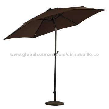 Market umbrella, made of aluminum and steel frame, polyester fabric