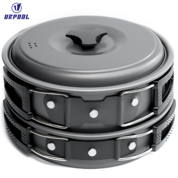 URPOOL Outdoor Camping Pots and Pans Set - Camping Cookware
