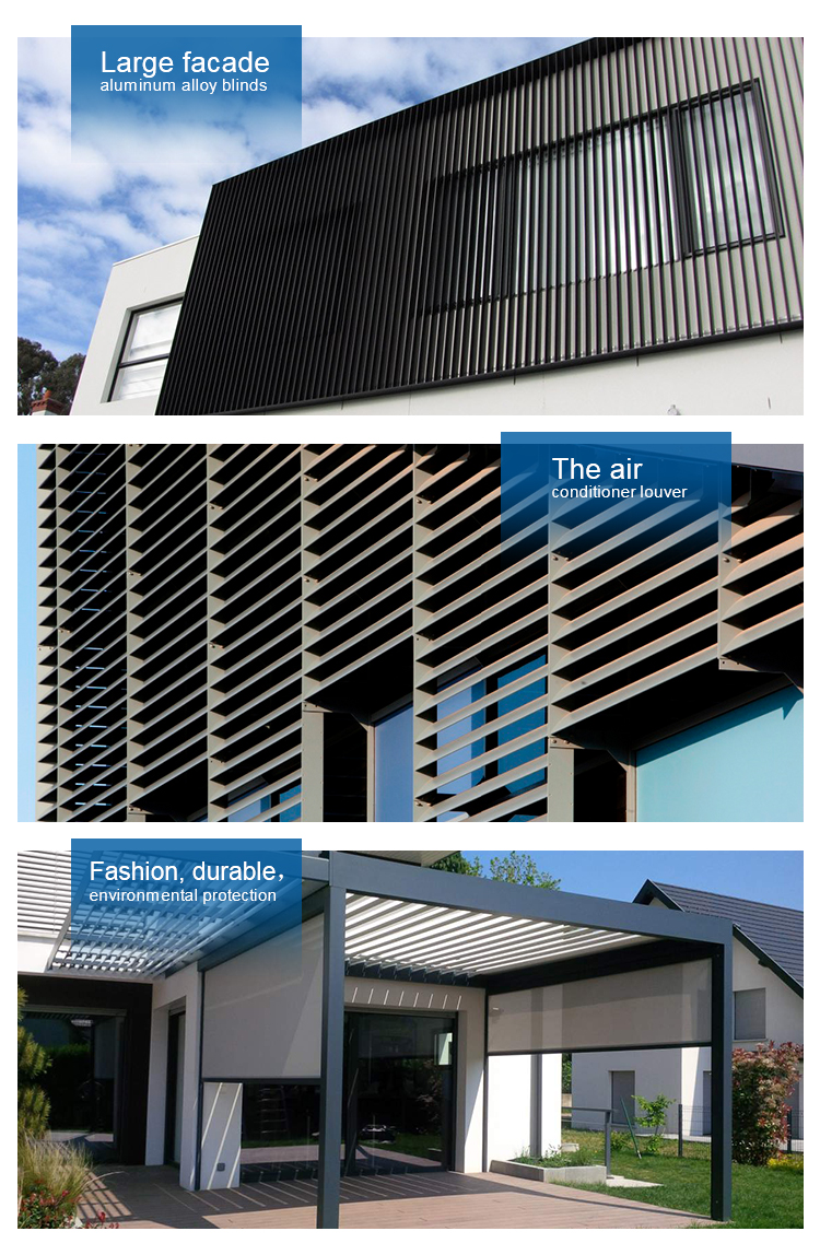 Aluminum Hurricane Shutter slat as wind Proof Louver