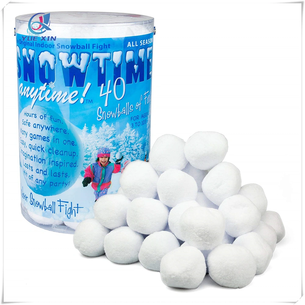 White POM POM Indoor Snow Balls for DIY Crafts Decorations